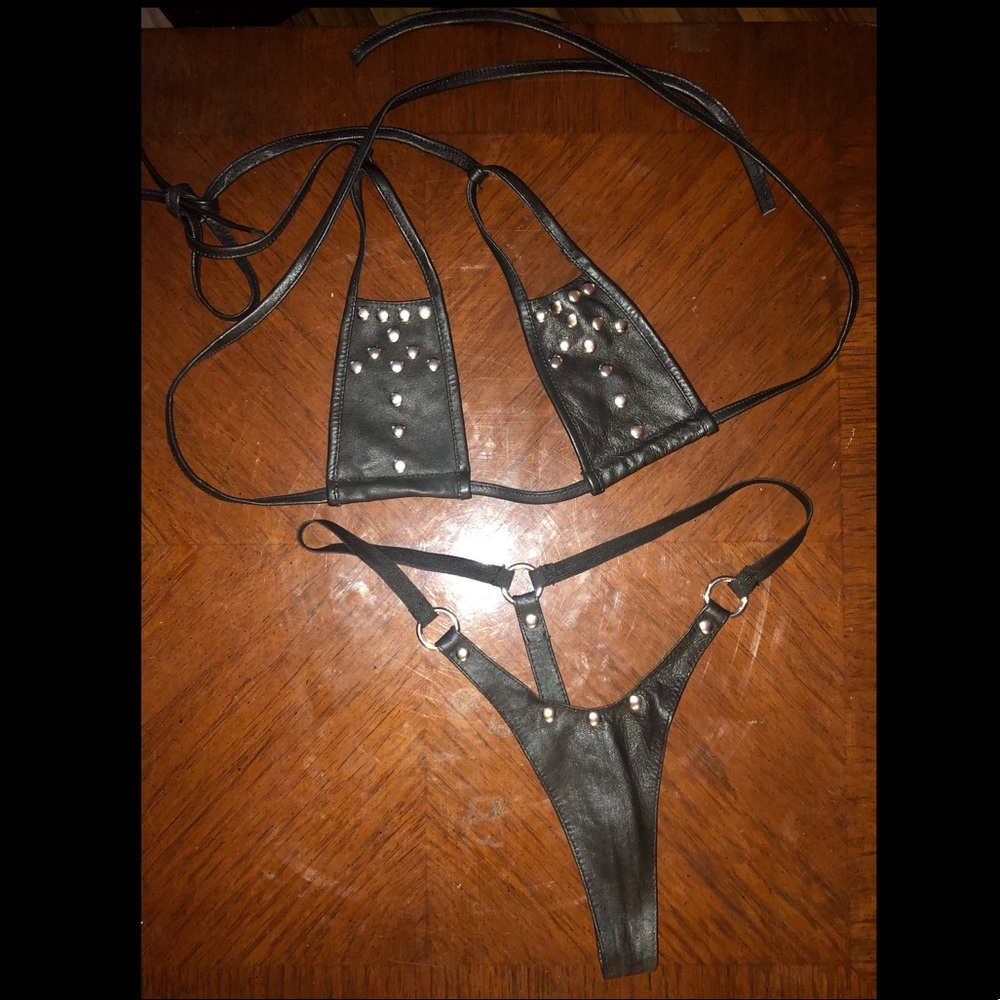Elegant Moments Genuine Leather Bikini